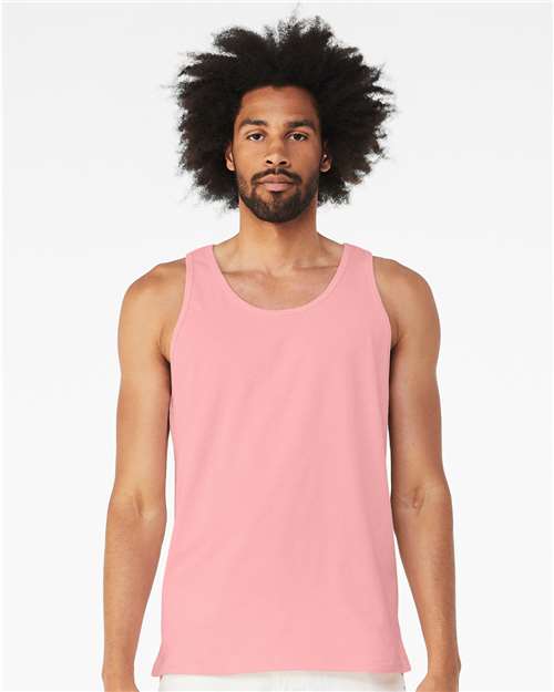 Bella + Canvas 3480 Jersey Tank - Pink - model front