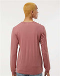 BELLA + CANVAS 3513 Unisex Triblend Long Sleeve Tee - Mauve Triblend - model back