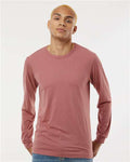 BELLA + CANVAS 3513 Unisex Triblend Long Sleeve Tee - Mauve Triblend - model front