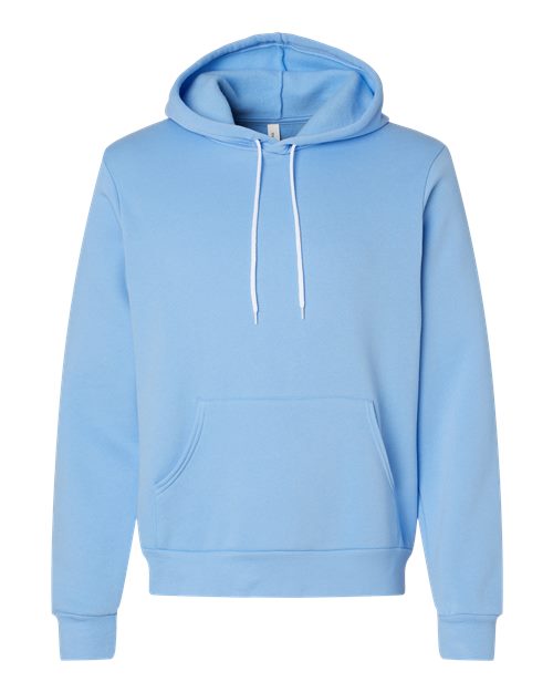 Bella+Canvas 3719 Unisex Sponge Fleece Pullover Hoodie - Carolina Blue - flat front