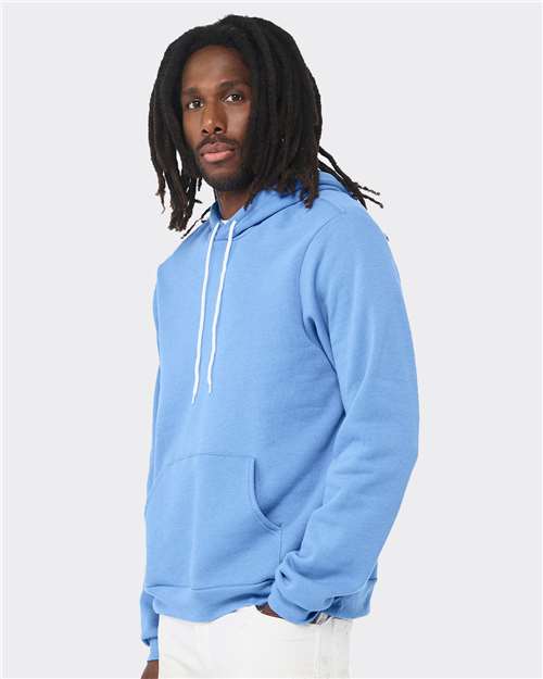 Bella+Canvas 3719 Unisex Sponge Fleece Pullover Hoodie - Carolina Blue - model side