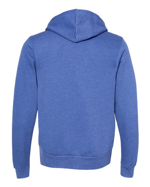 Bella+Canvas 3719 Unisex Sponge Fleece Pullover Hoodie - Heather Columbia Blue - back