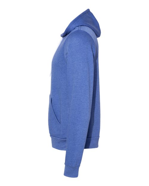 Bella+Canvas 3719 Unisex Sponge Fleece Pullover Hoodie - Heather Columbia Blue - side