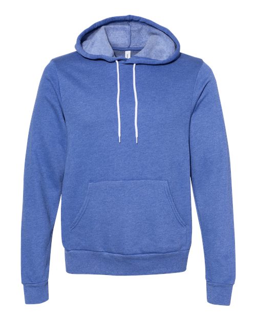 Bella+Canvas 3719 Unisex Sponge Fleece Pullover Hoodie - Heather Columbia Blue - flat front