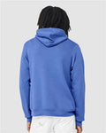 Bella+Canvas 3719 Unisex Sponge Fleece Pullover Hoodie - Heather Columbia Blue - model back