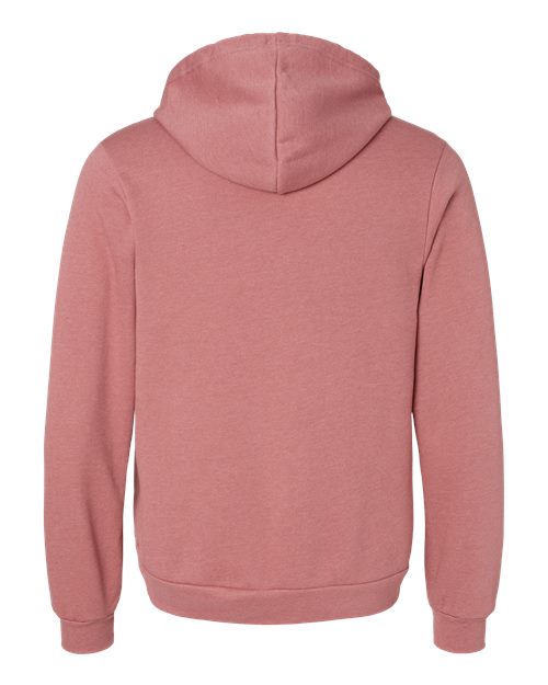 Bella+Canvas 3719 Unisex Sponge Fleece Pullover Hoodie - Heather Mauve - back