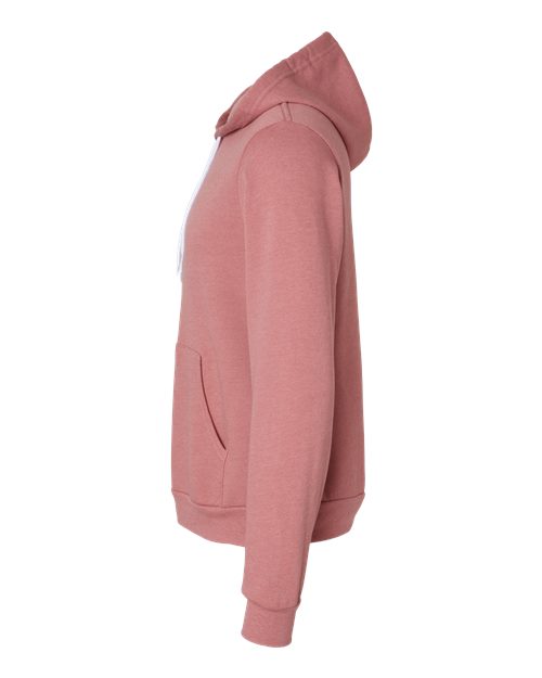 Bella+Canvas 3719 Unisex Sponge Fleece Pullover Hoodie - Heather Mauve - side