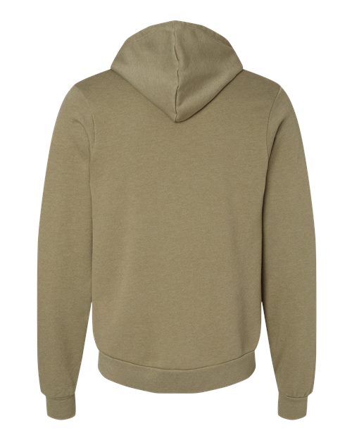 Bella+Canvas 3719 Unisex Sponge Fleece Pullover Hoodie - Heather Olive - back