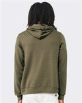 Bella+Canvas 3719 Unisex Sponge Fleece Pullover Hoodie - Heather Olive - model back