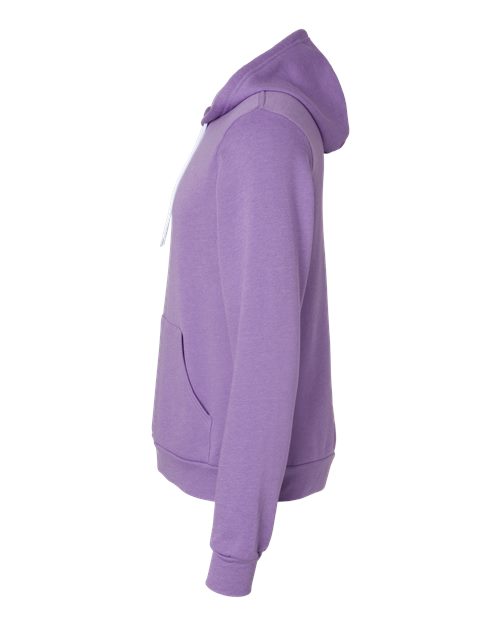 Bella+Canvas 3719 Unisex Sponge Fleece Pullover Hoodie - Heather Team Purple - side