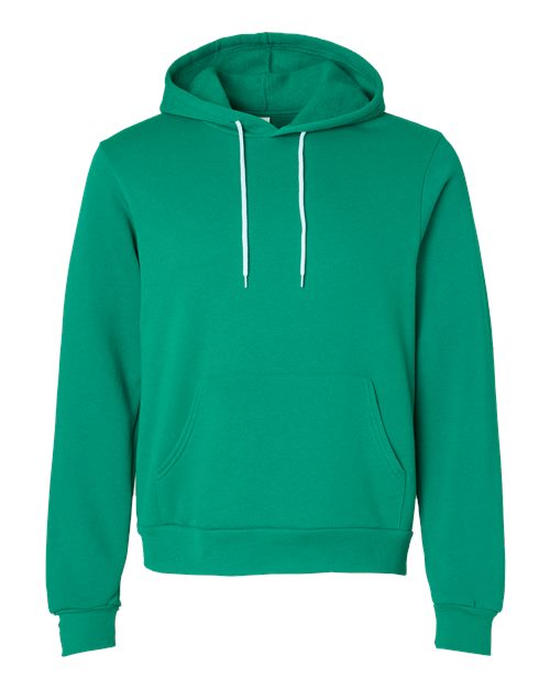 Bella+Canvas 3719 Unisex Sponge Fleece Pullover Hoodie - Kelly - flat front