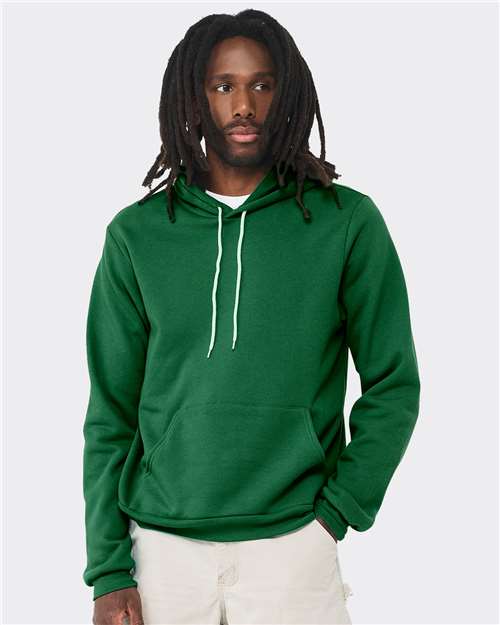 Bella+Canvas 3719 Unisex Sponge Fleece Pullover Hoodie - Kelly - model front