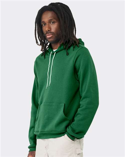 Bella+Canvas 3719 Unisex Sponge Fleece Pullover Hoodie - Kelly - model side