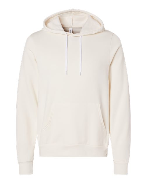 Bella+Canvas 3719 Unisex Sponge Fleece Pullover Hoodie - Natural - flat front