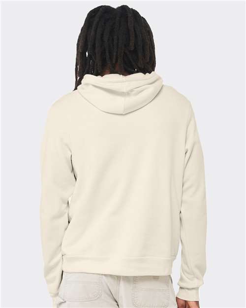 Bella+Canvas 3719 Unisex Sponge Fleece Pullover Hoodie - Natural - model back
