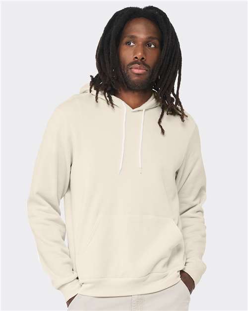 Bella+Canvas 3719 Unisex Sponge Fleece Pullover Hoodie - Natural - model front