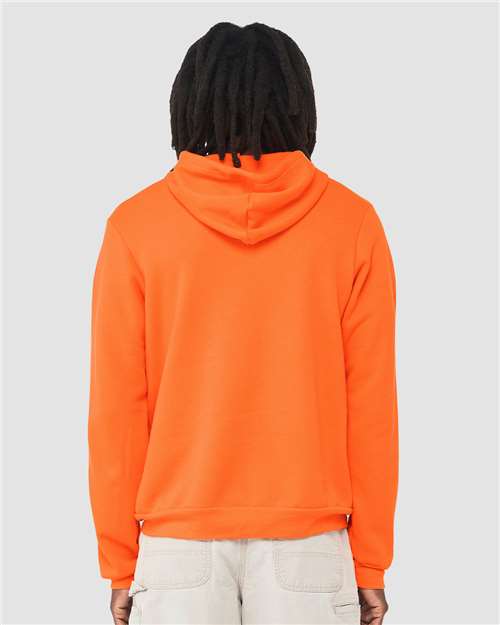 Bella+Canvas 3719 Unisex Sponge Fleece Pullover Hoodie - Orange - model back