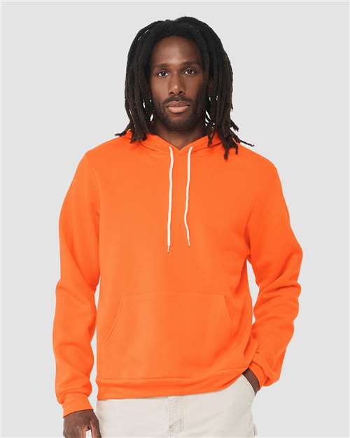Bella+Canvas 3719 Unisex Sponge Fleece Pullover Hoodie - Orange - model front