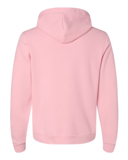 Bella+Canvas 3719 Unisex Sponge Fleece Pullover Hoodie - Pink - back