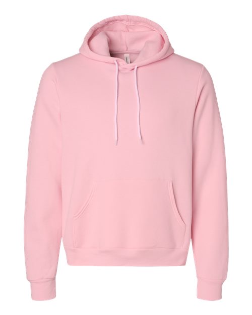 Bella+Canvas 3719 Unisex Sponge Fleece Pullover Hoodie - Pink - flat front