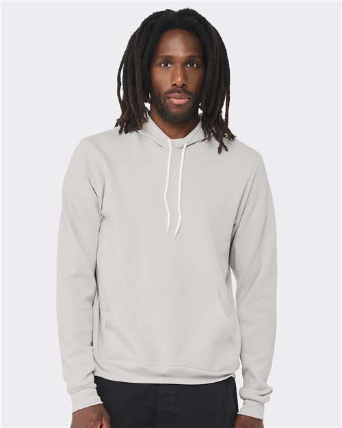Bella+Canvas BC3719 Unisex Sponge Fleece Pullover Hoodie - Silver - model front
