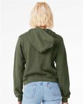 BELLA + CANVAS 7519 Women's Classic Hoodie Sweatshirt - Military Green - model back