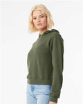 BELLA + CANVAS 7519 Women's Classic Hoodie Sweatshirt - Military Green - model side
