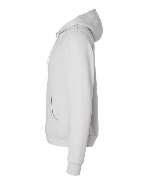 Bella + Canvas 3739 Sponge Fleece Full-Zip Hoodie Sweatshirt - Silver - side