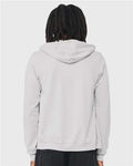 Bella + Canvas 3739 Sponge Fleece Full-Zip Hoodie Sweatshirt - Silver - model back
