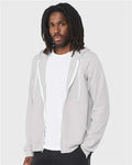 Bella + Canvas 3739 Sponge Fleece Full-Zip Hoodie Sweatshirt - Silver - model side
