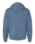 Bella + Canvas 3739 Sponge Fleece Full-Zip Hoodie Sweatshirt - Steel Blue - back