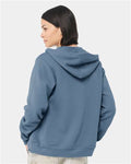 Bella + Canvas 3739 Sponge Fleece Full-Zip Hoodie Sweatshirt - Steel Blue - model back