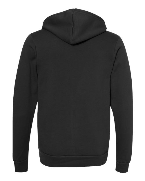 Bella + Canvas 3739 Sponge Fleece Full-Zip Hoodie Sweatshirt - Vintage Black - back