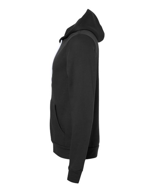 Bella + Canvas 3739 Sponge Fleece Full-Zip Hoodie Sweatshirt - Vintage Black - side