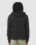 Bella + Canvas 3739 Sponge Fleece Full-Zip Hoodie Sweatshirt - Vintage Black - model back