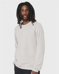 BELLA + CANVAS 3901 Unisex Sponge Fleece Raglan Crewneck Sweatshirt - Silver - model side