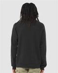 BELLA + CANVAS 3901 Unisex Sponge Fleece Raglan Crewneck Sweatshirt - Vintage Black - model back