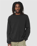 BELLA + CANVAS 3901 Unisex Sponge Fleece Raglan Crewneck Sweatshirt - Vintage Black - model front