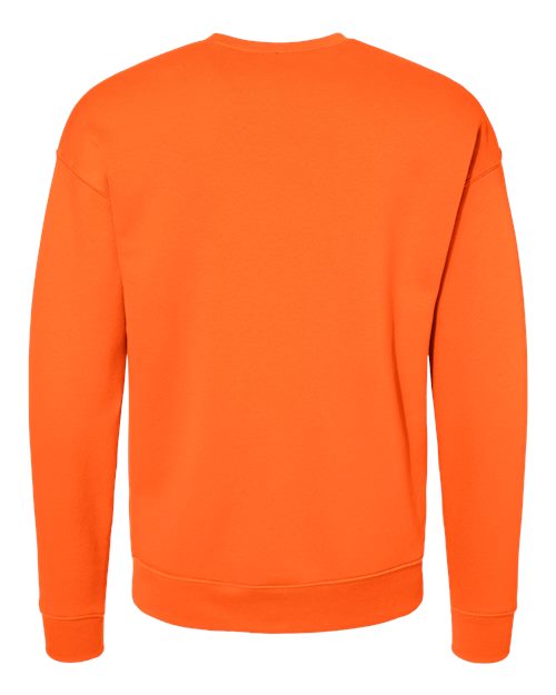 Bella + Canvas 3945 Sponge Fleece Drop Shoulder Crewneck Sweatshirt - Orange - back