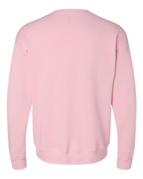 Bella + Canvas 3945 Sponge Fleece Drop Shoulder Crewneck Sweatshirt - Pink - back