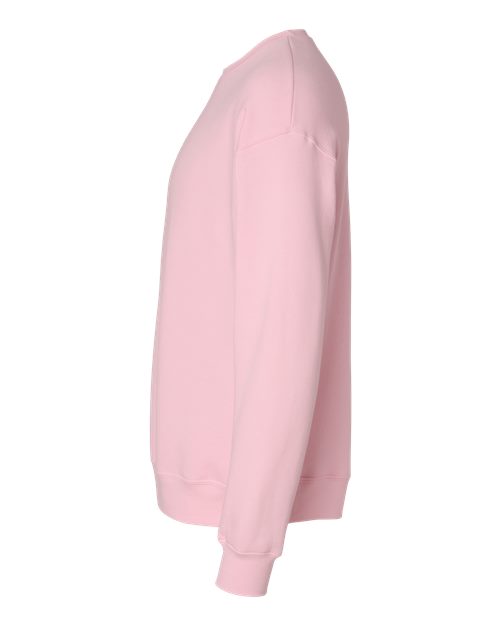 Bella + Canvas 3945 Sponge Fleece Drop Shoulder Crewneck Sweatshirt - Pink - side