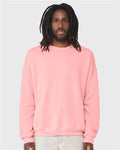 Bella + Canvas 3945 Sponge Fleece Drop Shoulder Crewneck Sweatshirt - Pink - model front