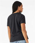 BELLA + CANVAS 6413 Women’s Relaxed Fit Triblend Tee - Solid Dark Grey Triblend - model back