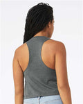 BELLA + CANVAS 6682 Women's Racerback Crop Tank - Deep Heather - model back