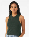 BELLA + CANVAS 6682 Women's Racerback Crop Tank - Heather Forest - model front
