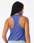 BELLA + CANVAS 6682 Women's Racerback Crop Tank - Heather True Royal - model back