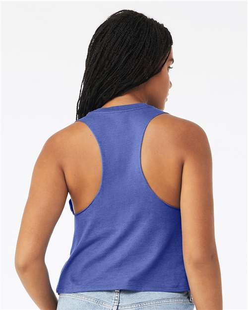 BELLA + CANVAS 6682 Women's Racerback Crop Tank - Heather True Royal - model back