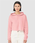 BELLA + CANVAS 7502 Women's Crop Hoodie Sweatshirt - Pink - model front