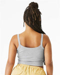 BELLA + CANVAS 1012 Women's Micro Rib Spaghetti Strap Tank - Athletic Heather - model back