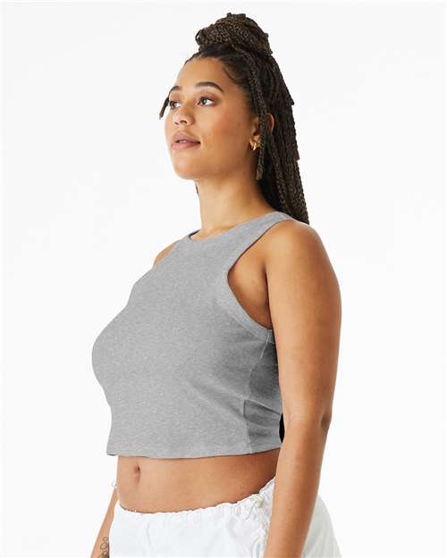 BELLA + CANVAS 1019 Women's Micro Rib Racer Tank - Athletic Heather - model side
